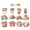 A001- Clear, variant on Fall Hanging Decor 24 Pack 3.5 Inch Wooden Ornaments, Vintage Fall Decor for Home Halloween Thanksgiving Seasonal Displays, Multi Design Fall Tree Decor Set