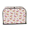 thumbnail image 2 of Haiem Dachshund Dog Puppy Print Toaster Covers 2 Slice Wide Slot,Bread Dust Cover & Fingerprint Protection,Bread Machine Cover,Appliance Covers, 2 of 7
