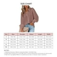 thumbnail image 4 of Blusa de color puro, blusa de negocios para mujer, blusa holgada con escote en V, blusa con cuello vuelto, artesanía excepcional, 4 of 5