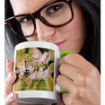 thumbnail image 2 of 3drose, Peace on Earth Artistic Dove and Greetings, 15oz Two-tone Green Mug, 2 of 6