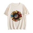 thumbnail image 4 of Busydd Womens Tops Independence Day T Shirts for Women Casual Short Sleeve Round Neck Summer Tops American Flag Print Patriotic Tshirts Stylish Comfortable Cotton Graphic Tees XL, 4 of 6