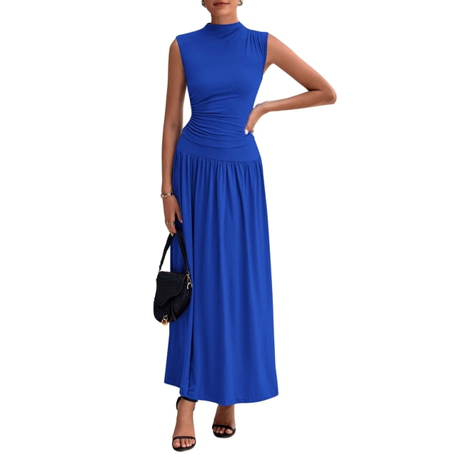 Conjunto de faldas PRETTYGARDEN para mujer 2025, falda larga fruncida sin mangas