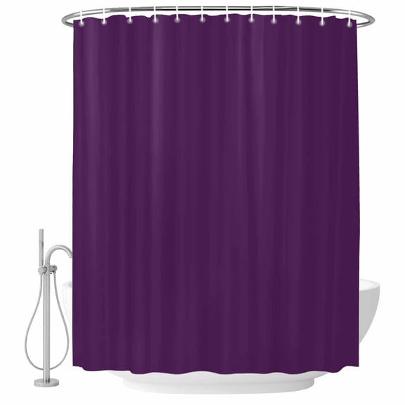 Solid Purple Color Fabric Shower Curtain Purple Washable Shower Curtains for Bathroom, Waterproof Bath Curtain with Hooks Home Decor 72x72in