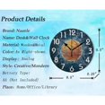 thumbnail image 3 of Dreamtimes Stylish 3D Basketball in Magic Splashed Water Print Round Wall Clock Decorative, 10 Inch Battery Operated Quartz Analog Quiet Desk Clock for Home,Office,School, 3 of 6
