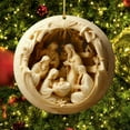 thumbnail image 4 of Nativity Scene Ornaments - 3.15'' Diameter & Gifts Boxed Keepsake Christmas Tree Nativity Scene Hanging Ornaments, The Birth of Jesus Decor, Religious Gifts for Christian & Family, 4 of 6