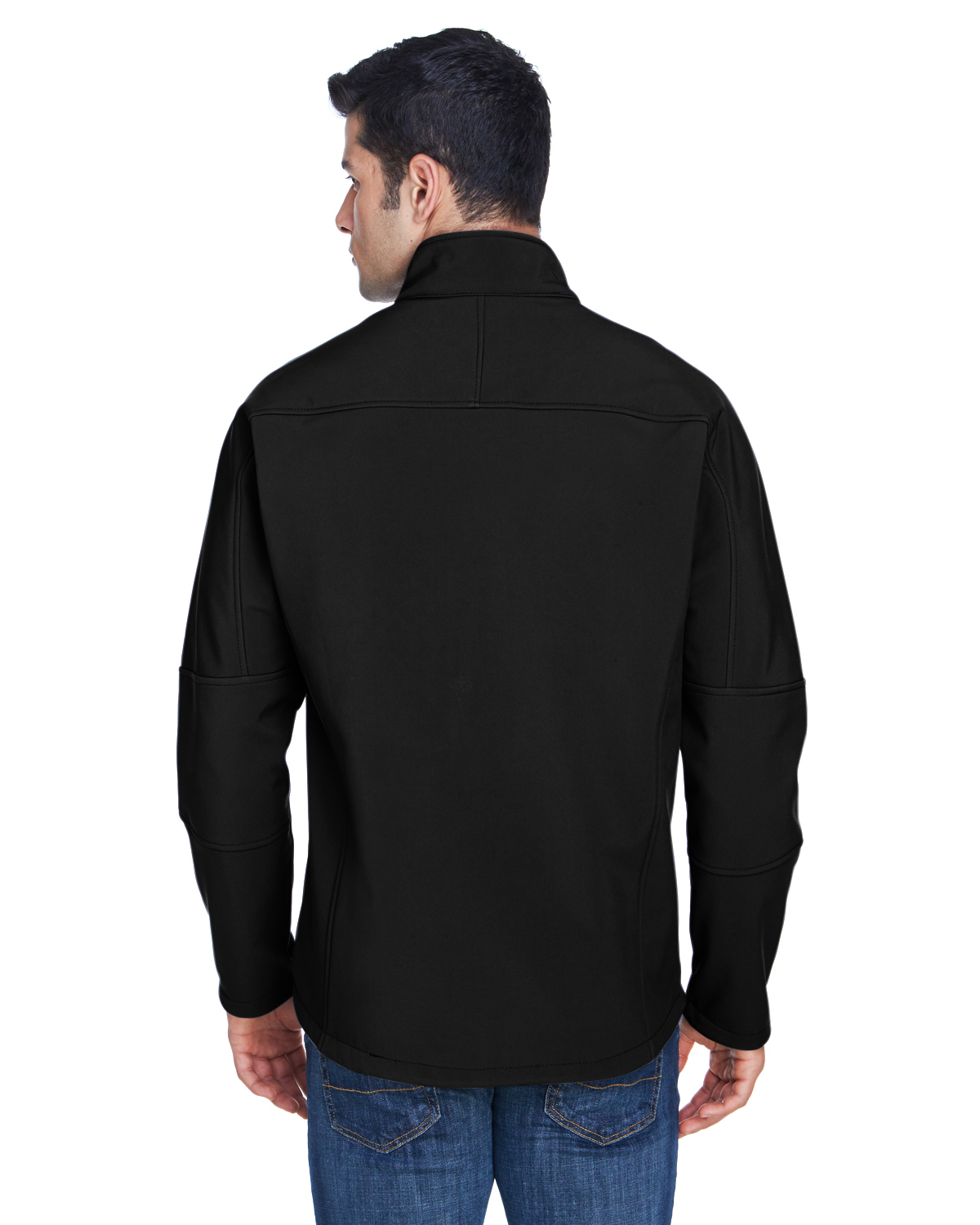Men's Three-Layer Fleece Bonded Soft Shell Technical Jacket - BLACK - XL - image 2 of 3