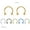Silver, variant on 1pc Stainless Steel U-shaped Ball Nose Ring Lip Hoop Rings Body Piercing Jewelry-Gold-12mm