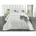 thumbnail image 3 of Ambesonne Hunting Quilted Bedspread Set 3 Pcs, Wild Lynx Norway, King Size, Grey White, 3 of 5