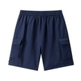 thumbnail image 6 of Timoontee 2 Piece Vacation Sets for Men Lightweight Loose Summer Casual Tracksuits Button Down Short Sleeve Collared Shirts with Drawstring Shorts Blue XXL, 6 of 6