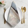 thumbnail image 2 of Cloth Napkins Set of 4 - 20x20 Inches, Abstract Brown Washable Reusable Table Napkins, Winter Geometric Oil Painting Color Blocks Soft & Absortbent Dining Napkin for Party Wedding Hotel Restaurant, 2 of 9