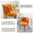 thumbnail image 6 of LKJYER Semi-Circular Curved Chair Cover Set of 1/2/4 Leaf Jacquard Design Chair Slipcover Thickened Seat Cover Stretch Universal Low Back Chair Cover for Dining Room Hotel Office Cafe, 6 of 7