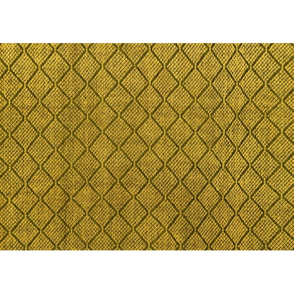 Ahgly Company Indoor Rectangle Abstract Yellow Modern Area Rugs, 2' x 4'