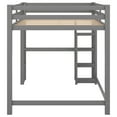thumbnail image 4 of Royard Oaktree Full Size Loft Bed with Built-in Desk and Shelves Wood Loft Bed Frame with Guardrail and Ladder, No Box Spring Needed, Gray, 4 of 7