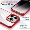 thumbnail image 5 of JETech Case for iPhone 14 Pro Max 6.7-Inch, Shockproof Phone Bumper Cover, Solid Color Matte TPU Frame, Anti-Scratch Clear Back (Red), 5 of 6