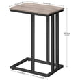 thumbnail image 6 of HOOBRO Set of 2 C-Shaped End Tables with Metal Frame, Slide Under, Greige and Black, 6 of 10