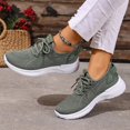 thumbnail image 6 of NOKIO Women 𝖫a𝖼e Up Sneakers Lightweight Knit Sport Shoes Breathable Gym Workout Shoes Comfortable Soft Sole Running Shoes for Hiking Jogging Training Wear, 6 of 8