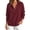 Wine, variant on Sweatshirt for Women Basic Long Sleeve Sweatshirts Casual Fleece Button Henley Neck Pullover Wine XL