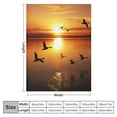 thumbnail image 4 of Fenyluxe Birds Water Sunset Throw Blanket for Couch Sofa Bed Office Travel Camping School Flannel Blanket Gifts All Seasons 60x80in, 4 of 6