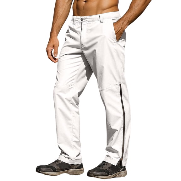 Men'S Hiking Cargo Pants Water Resistant Quick Dry Lightweight Fishing Camping Travel Outdoor Pants With Side Zipper