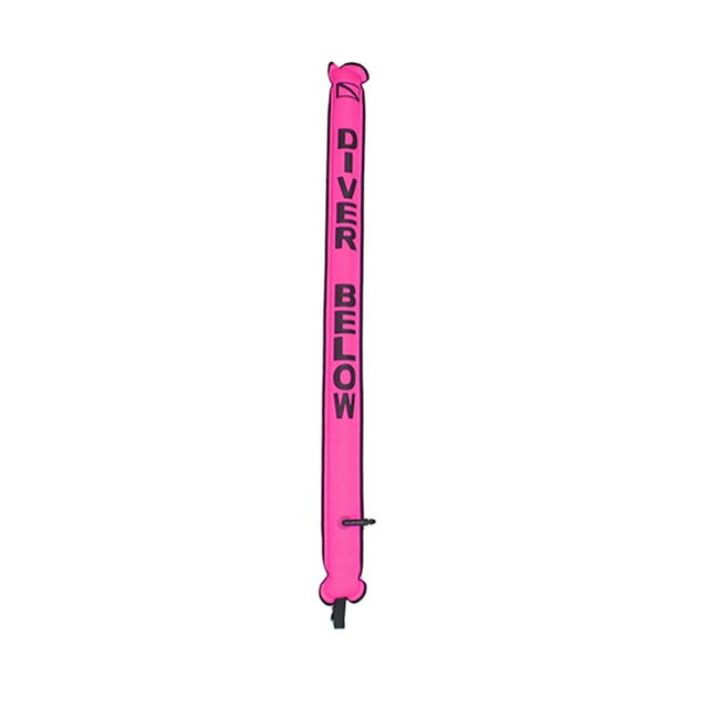 Soidarity SMB Buceo Visibilidad Seguridad Marcador de superficie Boya Buceador debajo del tubo de señal de salchicha Deportes acuáticos accesorios de Deportes acuáticos Rosa fluorescente Soidarity OD003518-03