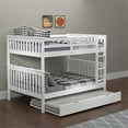 thumbnail image 2 of FULL/FULL MISSION BUNK BED WITH TRUNDLE BED WHITE FINISH, 2 of 3