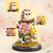HI-REEKE Animal Micro Mini Building Block Set Owl Building Plastic Kit Toy Gift for Kid Multicolor
