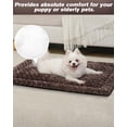 thumbnail image 4 of Alfombra de cama para perros Exsnugy, lavable, reversible, 75 x 45 cm, color marrón, 4 of 8