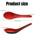 thumbnail image 2 of 1pcs Soup Spoon Wonton Soup Spoons, Chinese Ramen Dumpling Pho Rice Noodle Soba Soup Spoons, Red and Black Spoons, 2 of 7