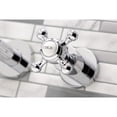 thumbnail image 4 of Kingston Brass KS8041BX Metropolitan Two-Handle 3-Hole Wall Mount Roman Tub Faucet in Polished Chrome, 4 of 7