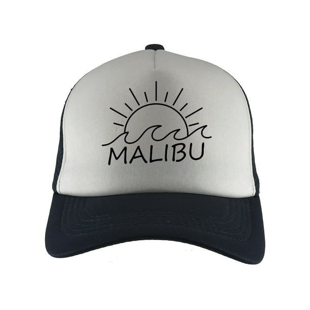 Gravity Threads Malibu Waves Adjustable Trucker Hat - Black/White