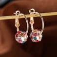 thumbnail image 3 of Pendientes De Aro Sparkle Round Hoops Colorful Crystals Zircon Pendientes Para Mujer sonducket AP006514-02, 3 of 6