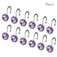 thumbnail image 2 of Sunlit Luxury Design Round Purple Diamond Crystal Gem Bling with Glide Balls Shower Curtain Hooks, Rust Proof Metal Rhinestones Glam Shower Curtain Rings-12 Pack, 2 of 4