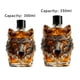 thumbnail image 5 of Decantador de whisky con forma de cabeza de lobo, botella de vidrio decorativa, decoración de bar única para amantes del whisky., 5 of 7