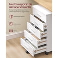 thumbnail image 4 of VASAGLE UOFC081W01 - Archivador m&oacute;vil con Ruedas, Soporte para Impresora con 5 cajones, rieles deslizantes sin Herramientas, para Estudio, Oficina en casa, Blanco Nube, 4 of 6