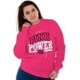 thumbnail image 3 of Pink Power Breast Cancer Awareness Women Crewneck Sweatshirt Brisco Brands S, 3 of 6