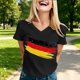 thumbnail image 4 of Women's Football Graphic T-Shirt, Women's V Neck Short Sleeve T Shirt, Casual Letter Print Tee, Fashion Summer Top for Soccer Tournament 2026 Light Gray Size: L, 4 of 6