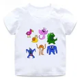 thumbnail image 3 of Camiseta de algodón con estampado de dibujos animados para niños, juego popular, Garten of Banban, ropa divertida y bonita para niñas, camiseta informal de verano para bebés y niños, mangas cortas, 3 of 5