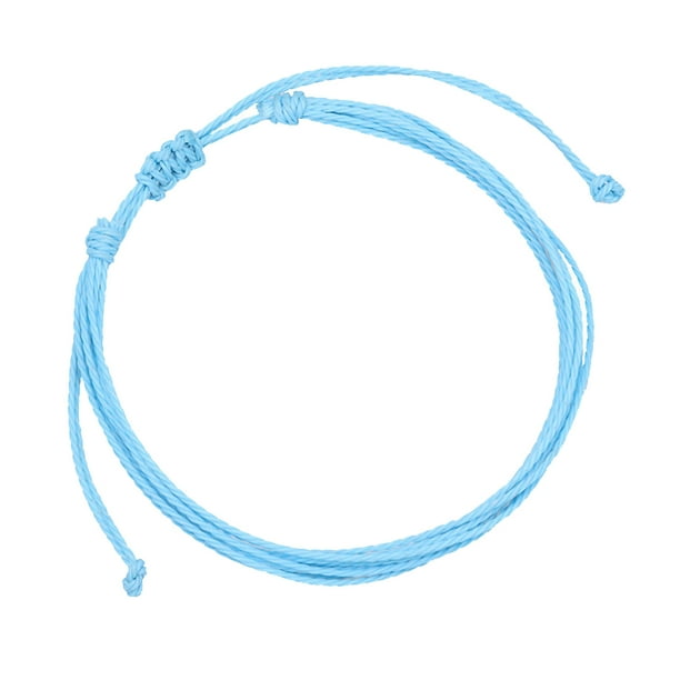 Qarigey trenzada de cordón de cera, joyería estética Multicolor ajustable, pulseras bohemias enceradas, cuerda de mano, playa Universal para Ropa, zapatos y accesorios Miscelánea Cielo azul Qarigey AP010276-03
