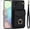 Black, variant on Phone Case for Samsung Galaxy A51 5G/A 51 5G UW Verizon Wallet Cover with Tempered Glass Screen Protector and RFID Blocking Ring Card Holder Leather Cell Accessories 51A G5 S51 Women Off White