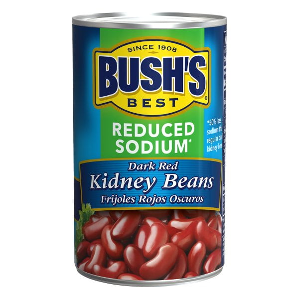 Bush's Reduced Sodium Dark Red Kidney Beans, Canned Beans, 16 oz