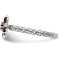 thumbnail image 3 of Solid Sterling Silver Stackable Expressions Garnet Ring - Ring Size 6.0-3.1gm, 3 of 8