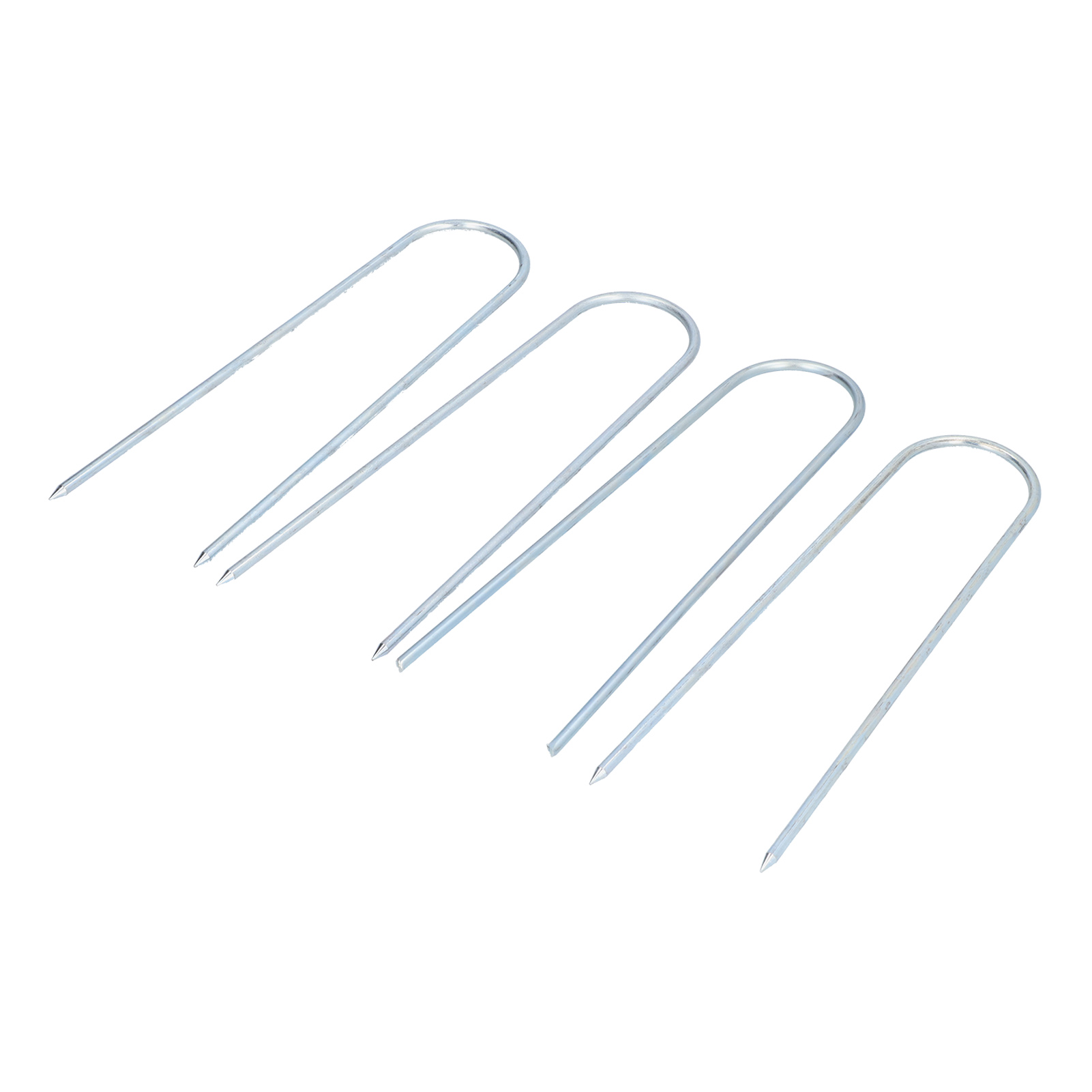 325 Agrafes En U Galvanisées Pour Clôture - 14,4x24 Mm, Diamètre Fil 2,3 Mm, Fixation Grillage Sur Bois, Jardin, Ferme