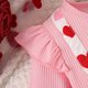 thumbnail image 4 of Vestido de manga larga con cuello redondo para niña, vestido de manga larga con cuello redondo y estampado de corazones, falda acampanada, vestido de princesa de dos piezas a la moda para niñas pequeñ, 4 of 6