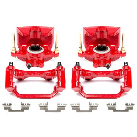 Power Stop Rear Pair of Red Powder Coated Calipers S5030 Power Stop Rear Pair of Red Powder Coated Calipers S5030