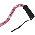 Alex Orthopedic Height Adjustable Offset Handle Aluminum Walking Cane in Pink Floral - Soft Foam Grip for Seniors - 30" to 39" & Supports up to 300lbs