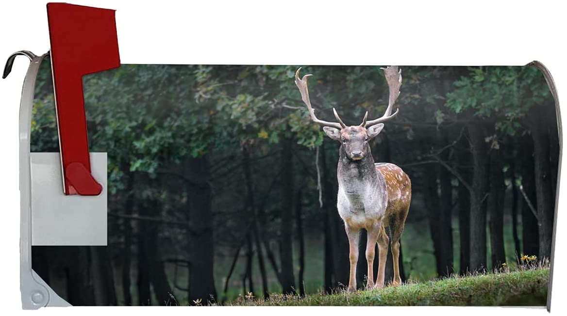 VWAQ Deer Mailbox Covers Magnetic Wilderness Animals Decor - 20.5"H X 18.25"W MBM42