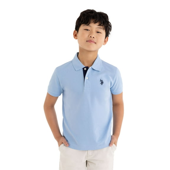 U.S. Polo Assn. Boys Short Sleeve Pique Polo Shirt, Sizes 4-18