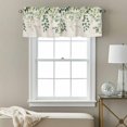 thumbnail image 4 of Rod Pocket Window Valances Green Eucalyptus Leaves Watercolor Short Kitchen Curtains Retro Linen Window Treatment Drapes for Bedroom Bathroom Living Room 42x12In,1 Panel, 4 of 9