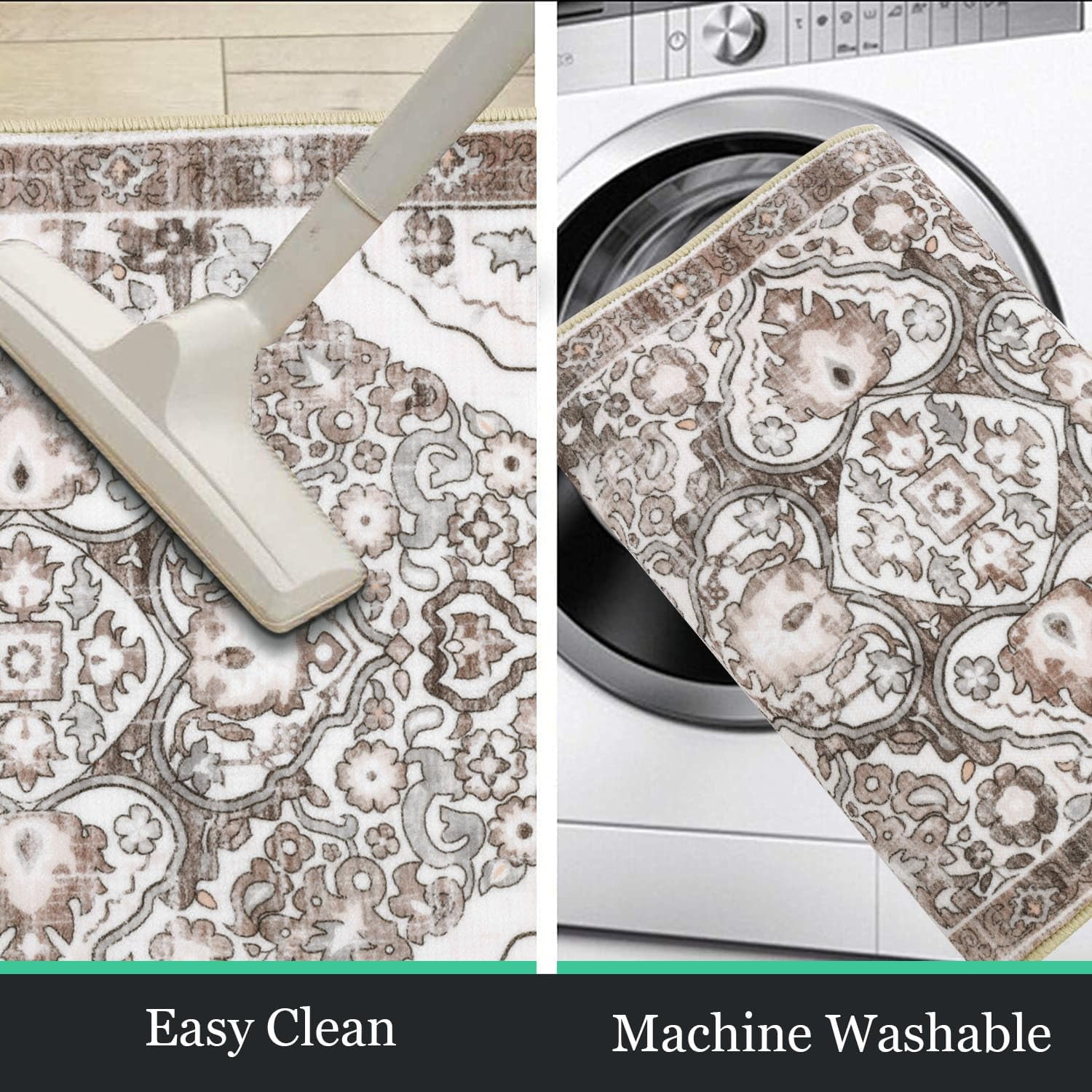 Farmhouse Kitchen Rugs Sets of 3 Non Slip Washable Kitchen Rugs and Mats Boho Kitchen Mats for Floor Kitchen Runner Rug Kitchen Carpet Rug Runner for Hallways Kitchen Laundry