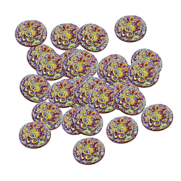 50 piezas de adornos de espalda plana redonda de resina para álbum de recortes de color púrpura claro rojo Sunnimix Resina redonda Flatback